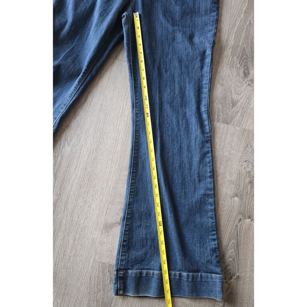 Jessica Simpson Denim Jumper Wide Leg Short Sleeve Stretch Blue Size 13 Tall - Picture 9 of 12
